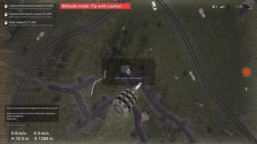 Na zdjęciu: zrzut ekranu z rozgrywki w grze „Drone Perspective”.