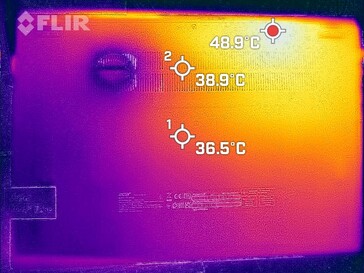 Temperatura powierzchni na dole (test warunków skrajnych)