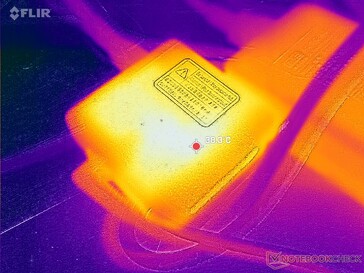 Zasilacz AC osiąga ponad 38 C podczas pracy z wymagającymi obciążeniami