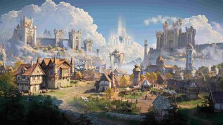 Miasto frakcji Zamku w grze Heroes of Might and Magic III Remake.