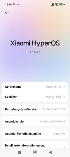 Oprogramowanie: Xiaomi Redmi 15C