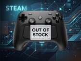 Kontroler Steam pokazany ze znakiem braku w magazynie