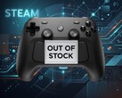 Kontroler Steam pokazany ze znakiem braku w magazynie