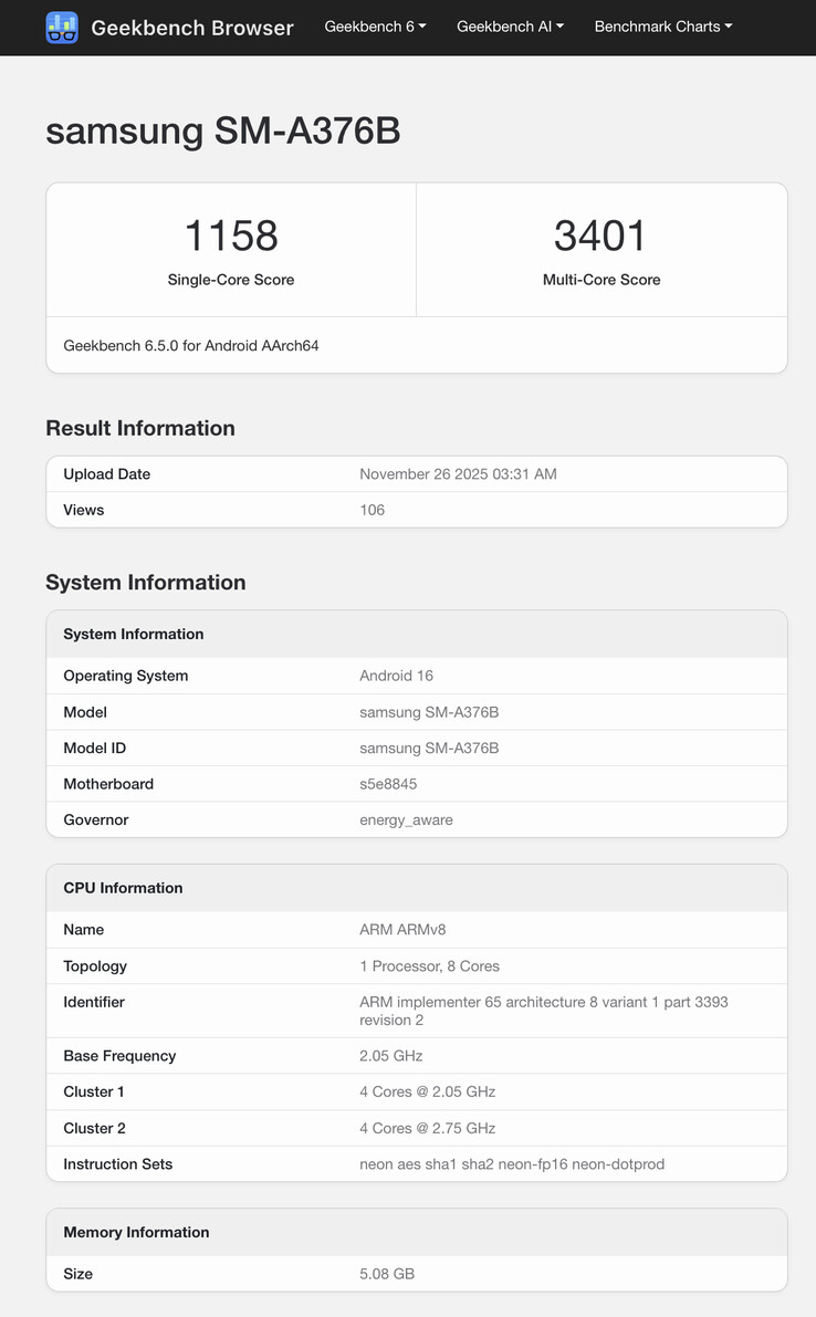(Źródło obrazu: Geekbench)