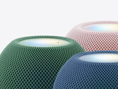 HomePod mini 2 w trzech z pięciu kolorów dostępnych w dniu premiery.
