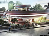 Render The Diner and Drive-In Movie Supercharger (zdjęcie: Tesla)