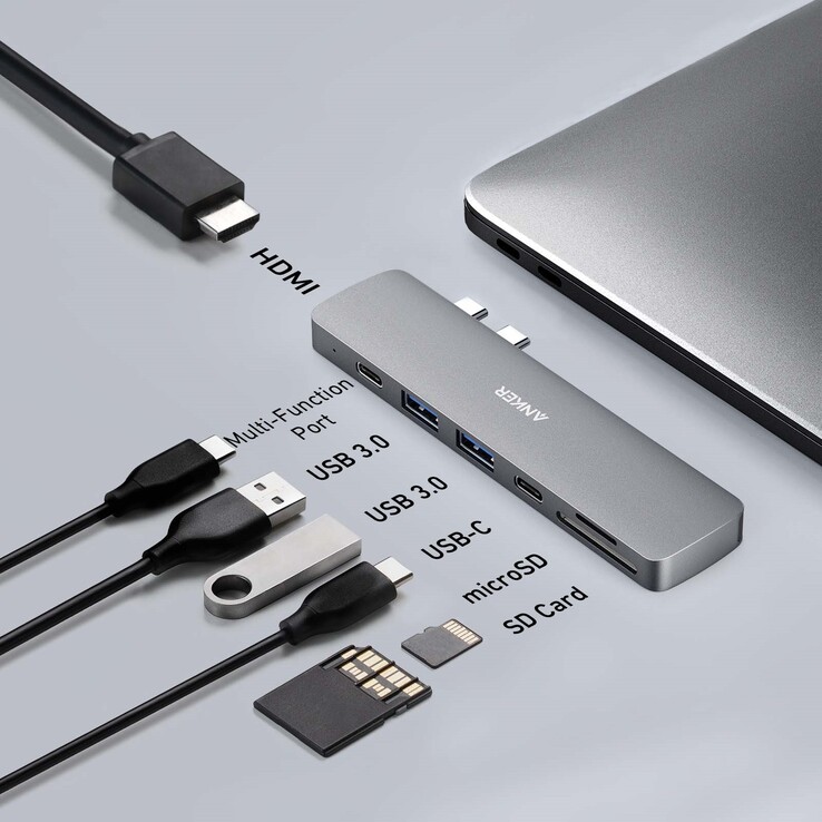 Stary koncentrator Anker 547 USB-C (7-w-2). (Źródło obrazu: Anker)