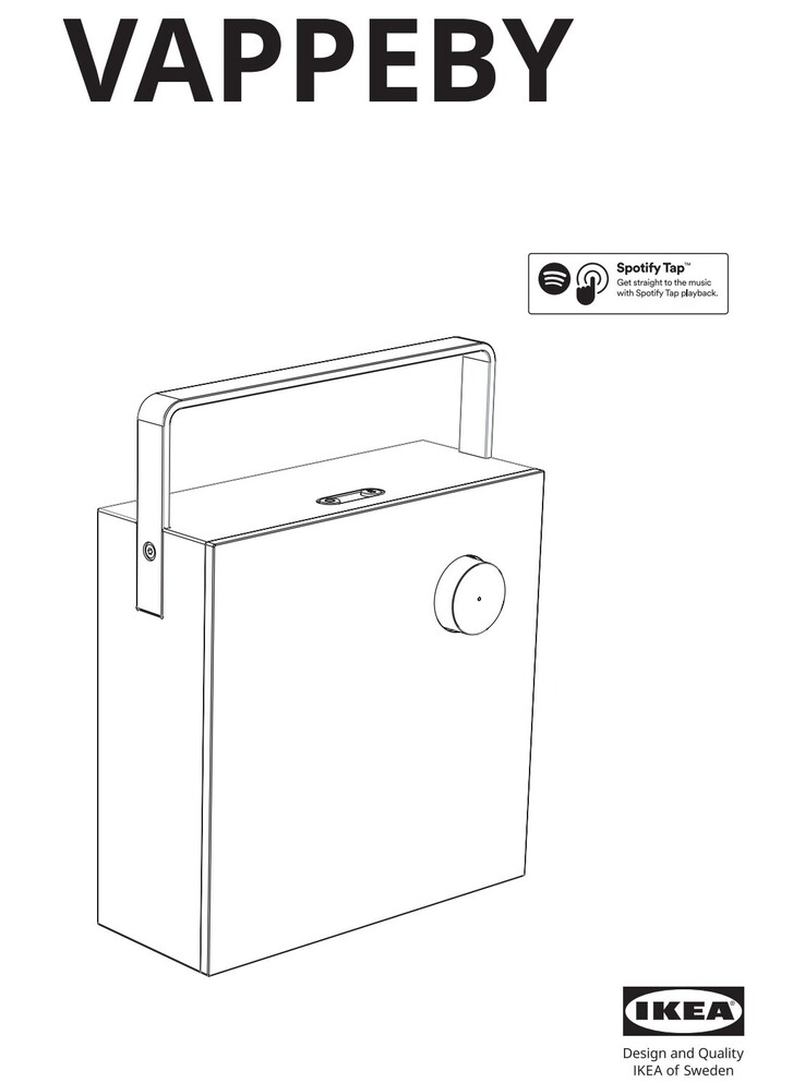 Zgłoszenie FCC dotyczące nowego kwadratowego głośnika Bluetooth IKEA VAPPEBY pokazuje jego wygląd. (Źródło obrazu: IKEA)