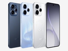Oppo Reno 15c jest dostępny w kolorach College Blue, Aurora Blue i Starlight Bow (źródło zdjęcia: Oppo)
