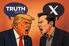 Trump i Musk oczerniają się nawzajem na swoich platformach społecznościowych. (Źródło obrazu: wygenerowane przez AI)