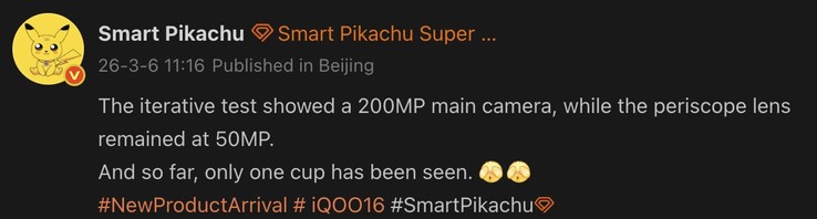Wyciekły szczegóły kamery iQoo 16.