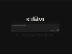 Ekran główny interfejsu internetowego Kimi z polem wprowadzania danych i logo K3
