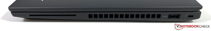 Po prawej stronie: Czytnik SmartCard (opcjonalnie), USB-A 3.2 Gen.1 (5 Gbit/s), gniazdo Kensington Nano