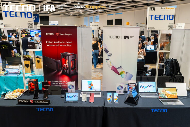 Firma Tecno prezentuje swoje najnowsze urządzenia podczas imprezy IFA ShowStoppers 2026