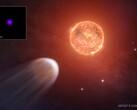 Koncepcyjny obraz planety TOI 1227 b i jej gwiazdy (źródło obrazu: NASA, CXC, SAO i M. Weiss; wykadrowane)