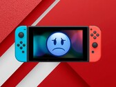 Oryginalna konsola Switch pokazana ze smutną miną