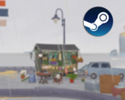 Tiny Bookshop rozgrywa się na ręcznie rysowanej mapie, a każda lokalizacja ma własną klientelę. Na zdjęciu zrzut ekranu z gry z nałożonym logo Steam (źródło obrazu: Steam - edytowane)
