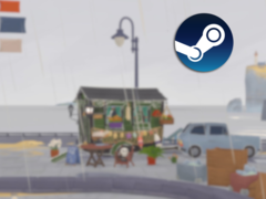 Tiny Bookshop rozgrywa się na ręcznie rysowanej mapie, a każda lokalizacja ma własną klientelę. Na zdjęciu zrzut ekranu z gry z nałożonym logo Steam (źródło obrazu: Steam - edytowane)