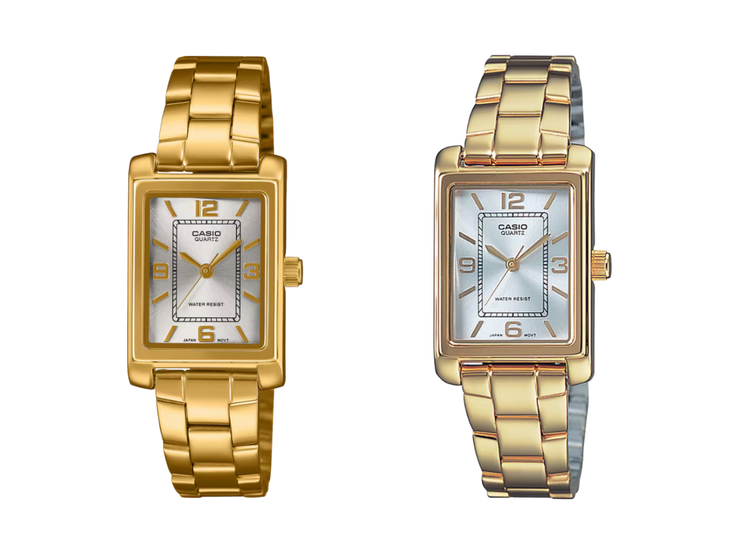 Nowy Casio LTP-1234PGC-7A (po lewej) i stary LTP-1234PG-7A (po prawej). Źródło zdjęcia: Casio, edytowane)