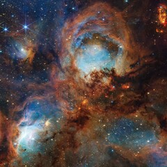 Szczegółowy obraz Kociej Łapy (źródło obrazu: NASA, ESA, CSA i STScI; przycięte)