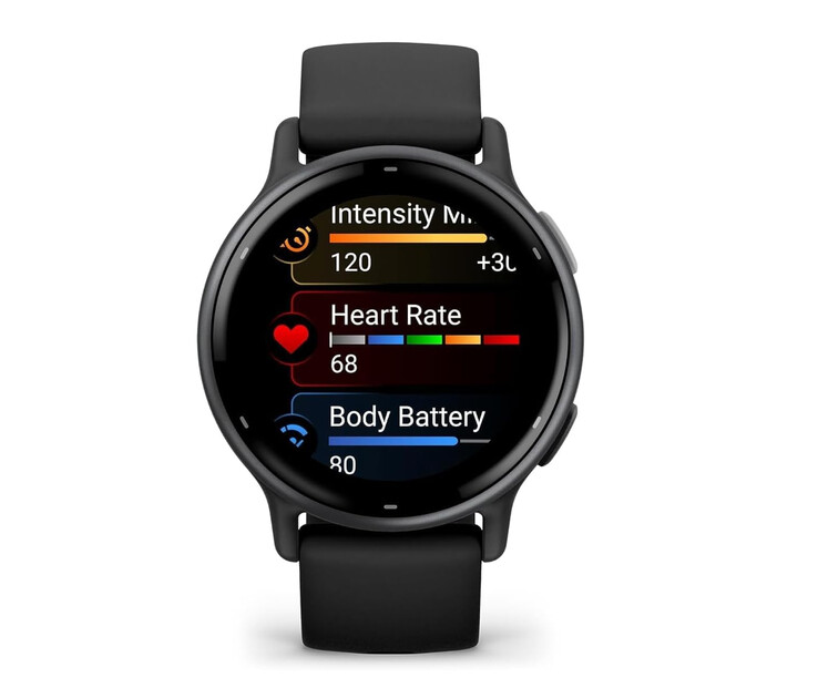 Garmin Vivoactive 5 w kolorze czarnym dla porównania. (Źródło zdjęcia: Garmin)