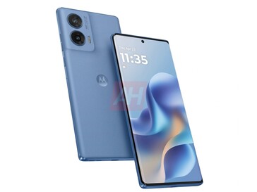Nieoficjalne zdjęcie jednego z niebieskich wariantów Moto G96. (Źródło zdjęcia: Android Headlines)