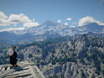 Rozległy krajobraz przed aktualizacją jakości odległej scenerii