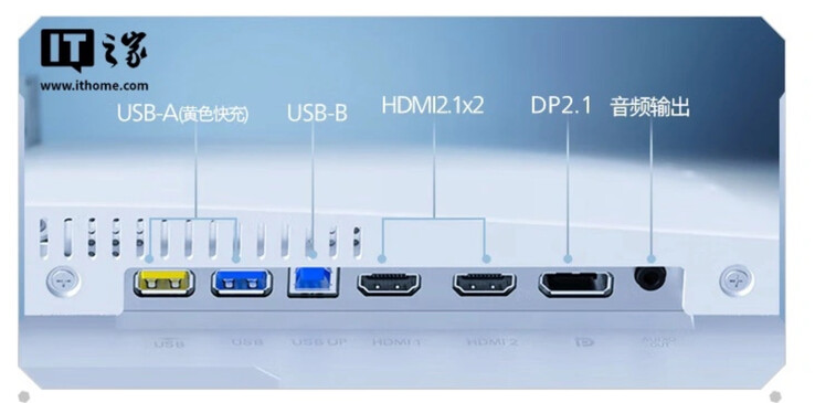 Philips Evnia 27M2N8500X ma mniej portów niż jego odpowiednik Gigabyte. (Źródło obrazu: Philips via ITHome)