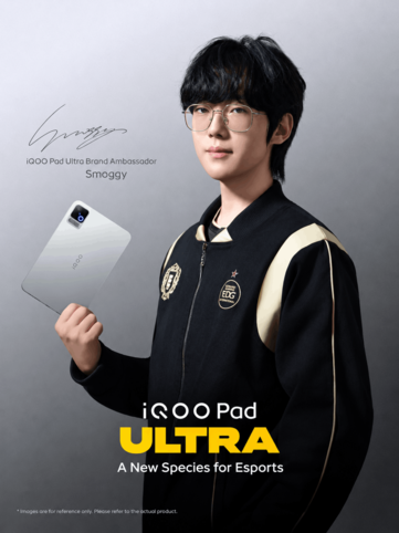 Firma iQOO przedstawia tablet Pad Ultra wraz ze swoim ambasadorem marki zajmującym się e-sportem