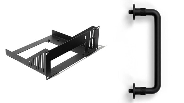 Framework DeskPi RackMate 10-calowa półka 2U Mini-ITX i uchwyt Framework Desktop. (Źródło zdjęcia: Framework)