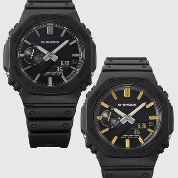 Casio G-Shock GA-2100LXB-1AJF i GA-2100LXB-1A9JF (od lewej do prawej)