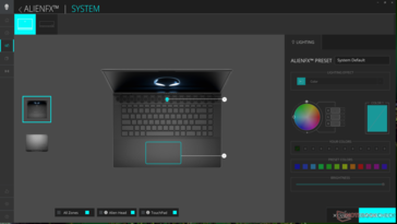 Sterowanie oświetleniem AlienFX RGB