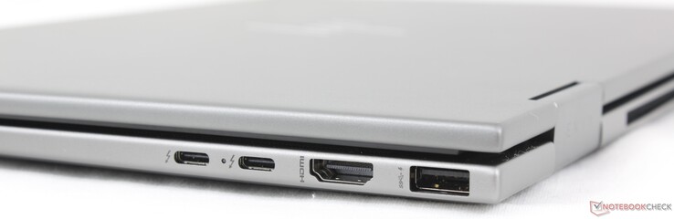 Po prawej: 2x USB-C Thunderbolt 4 z DisplayPort + Power Delivery, HDMI 2.1, USB-A (10 Gb/s)