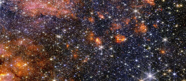 Obraz NIRCam Sagittarius B2 (źródło obrazu: kilka - patrz źródła)