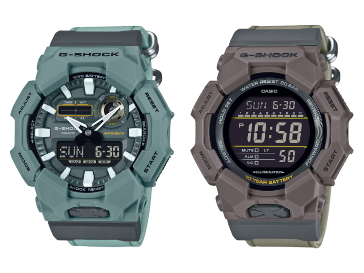 Zegarki Casio G-Shock GA-010CE-2A (po lewej) i GD-010CE-5 (po prawej). (Źródło zdjęcia: Casio)