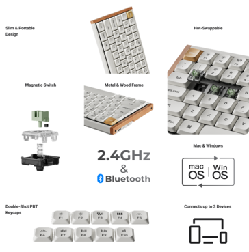 Podstawowa specyfikacja bezprzewodowej klawiatury do gier Keychron K3 HE