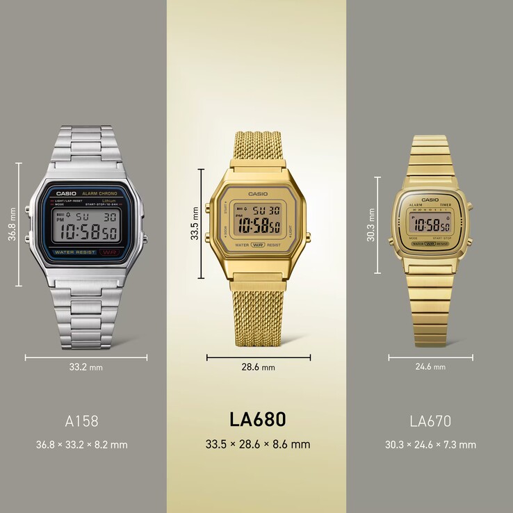 Modele z serii LA680 ważą 38 gramów (1,34 oz)