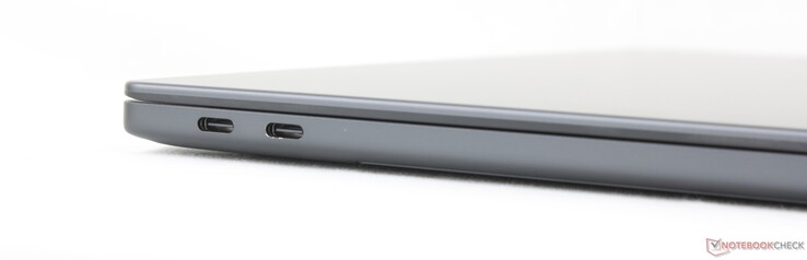 Po lewej: 2x USB-C Thunderbolt 4 z DisplayPort 2.1 + Power Delivery