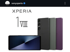 Przedstawiony na zdjęciu smartfon to Xperia 1 VII, a nie Xperia 1 VIII.