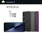 Przedstawiony na zdjęciu smartfon to Xperia 1 VII, a nie Xperia 1 VIII.