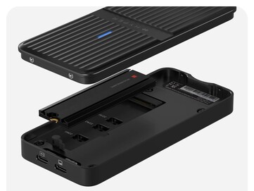 Beznarzędziowa konstrukcja oznacza, że instalacja dysków SSD nie wymaga specjalnych narzędzi. (Źródło obrazu: Hyper)