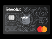 Karta Revolut Mastercard z diodami LED. Podczas dokonywania płatności zapalają się diody.