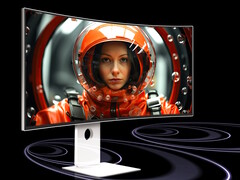 Zakrzywiony monitor LG 40U990A-W o przekątnej 39,7 cala i rozdzielczości 5K2K jest wyposażony w złącze Thunderbolt 5, zintegrowany hub i dwa 10-watowe głośniki. (Źródło zdjęcia: LG)