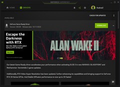 Nvidia GeForce Game Ready Driver 545.84 szczegóły w GeForce Experience (Źródło: Własne)