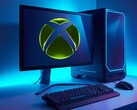 Logo Xbox widoczne na monitorze komputera do gier