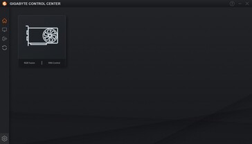 Gigabyte Control Center - Strona startowa