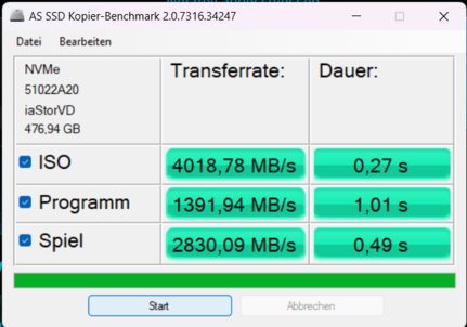 Benchmark kopiowania