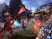 Zrzut ekranu z Borderlands 2 przedstawiający potwory walczące z Zero