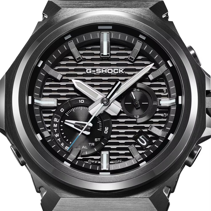 Model GST-B1000BD-1A łączy w sobie ciemną obudowę ze stali nierdzewnej z wytrzymałą konstrukcją koperty G-Shock.