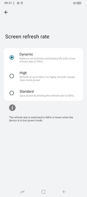 tryby 60 Hz i 90 Hz dla wyświetlacza. (Źródło obrazu: Sergey Tarasov - Notebookcheck)